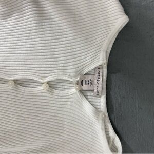 Sincerely Jules White Ribbed Top